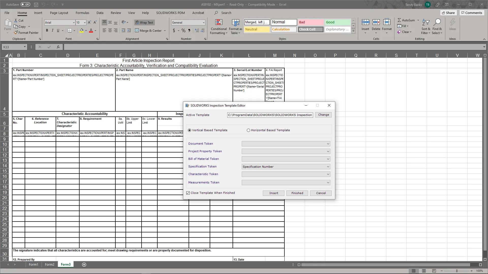 了解如何使用SolidWorks检查构建报告模板